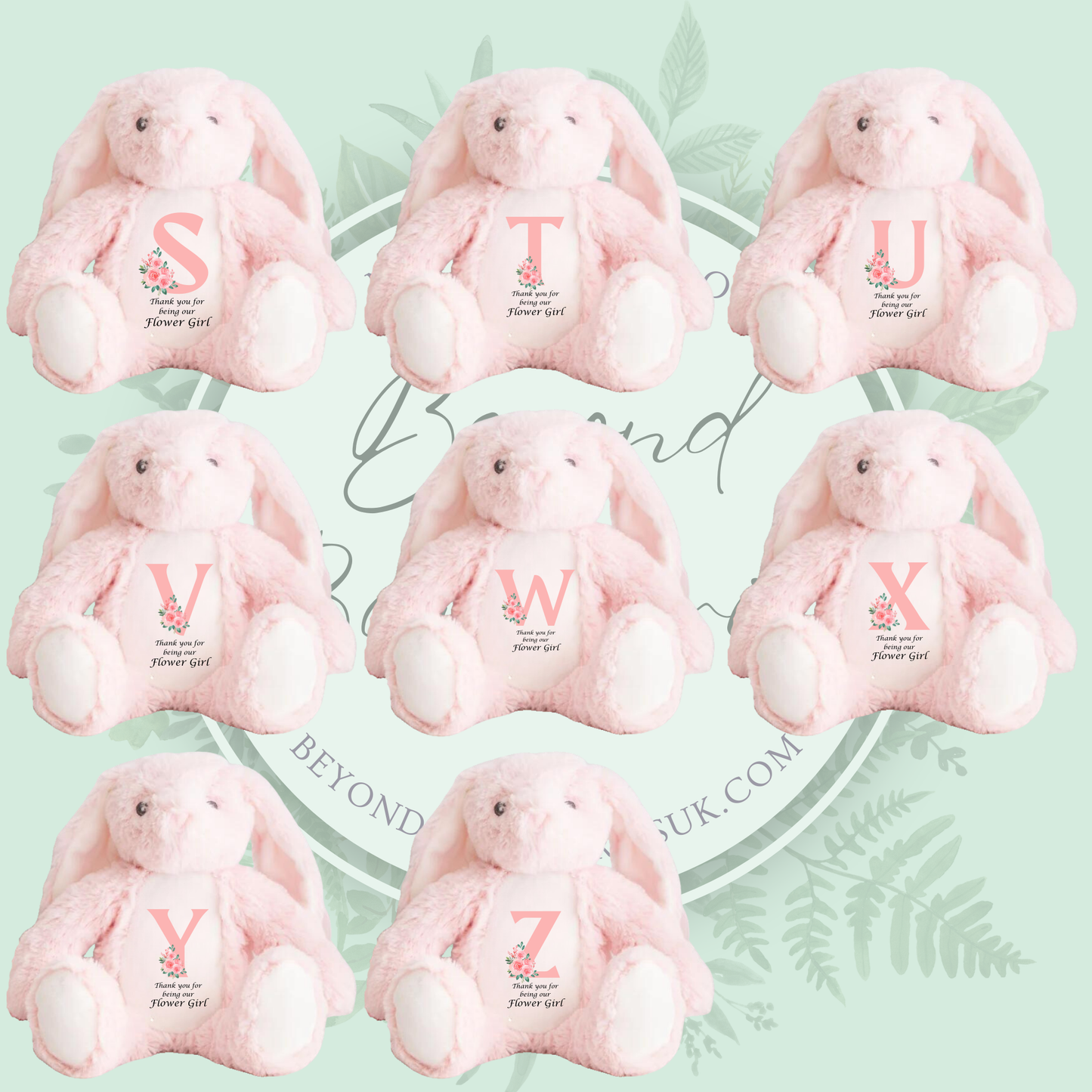 Flower Girl Bear With Initial