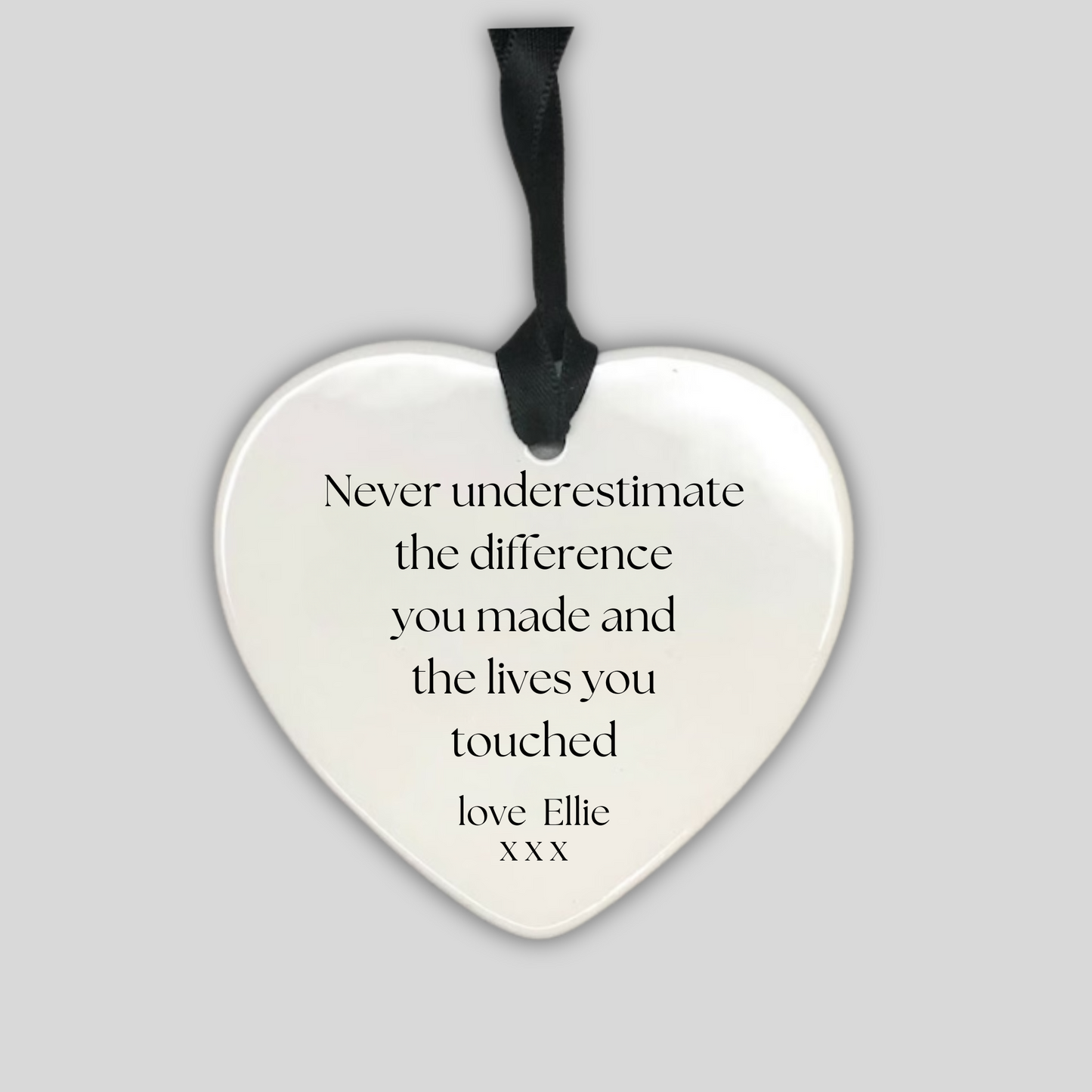 Personalised Teacher Hanging Heart Ornament