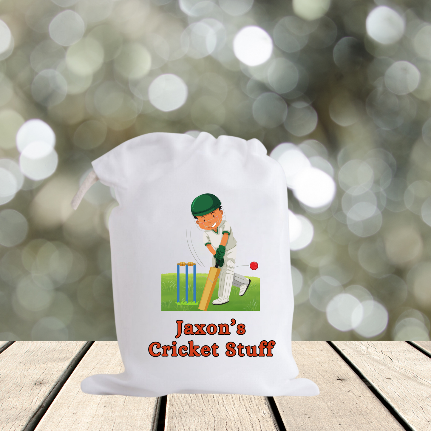 Kids Drawstring Cricket Bag