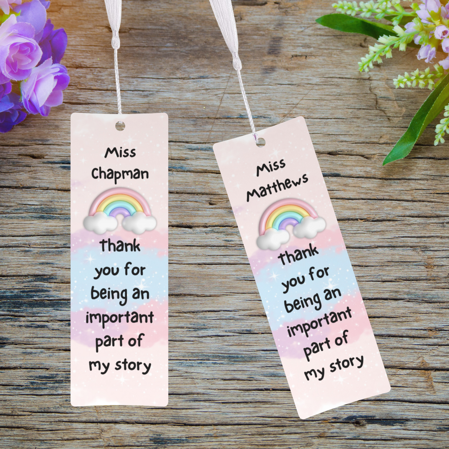 Teacher Bookmark - Rainbow