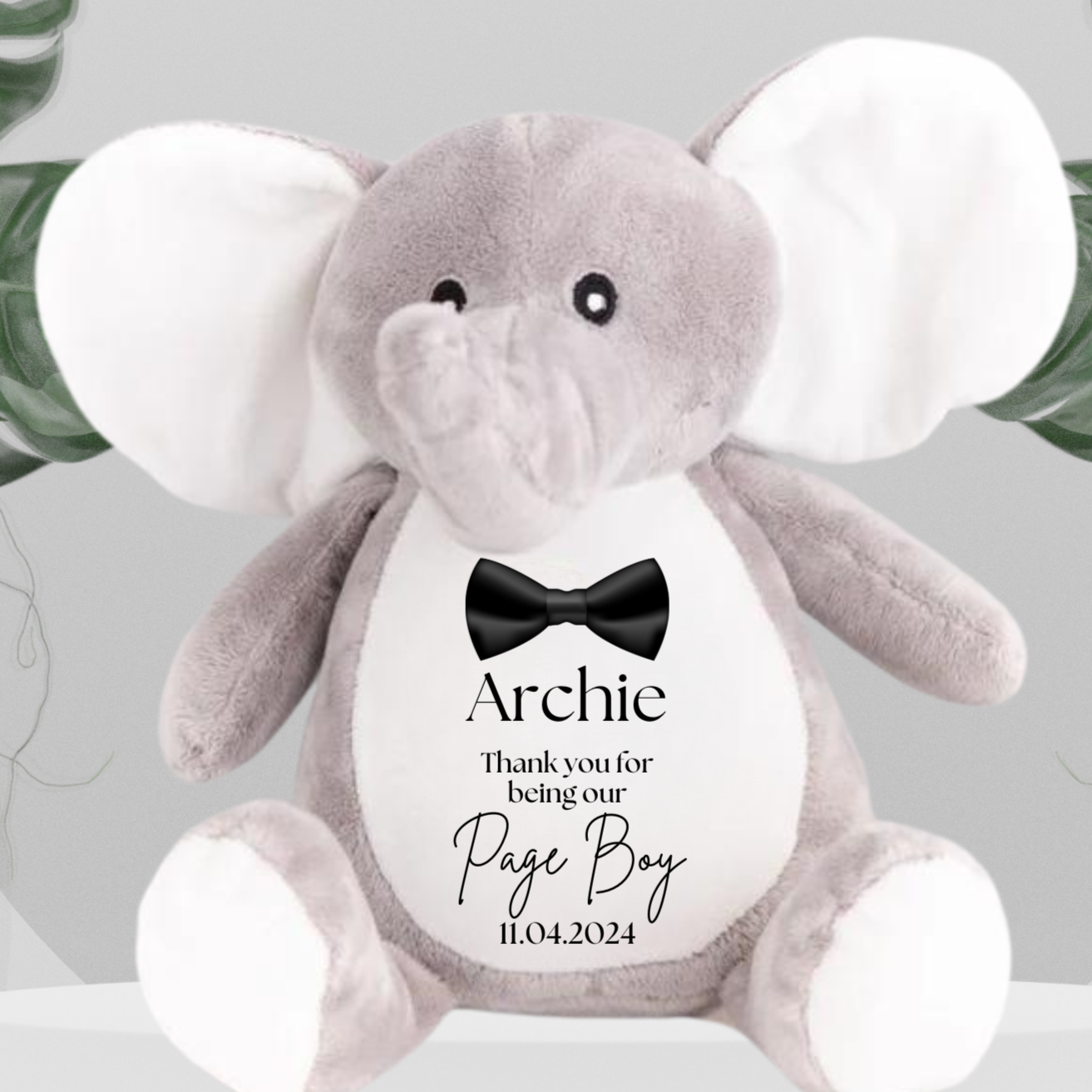 elephant with bow tie
