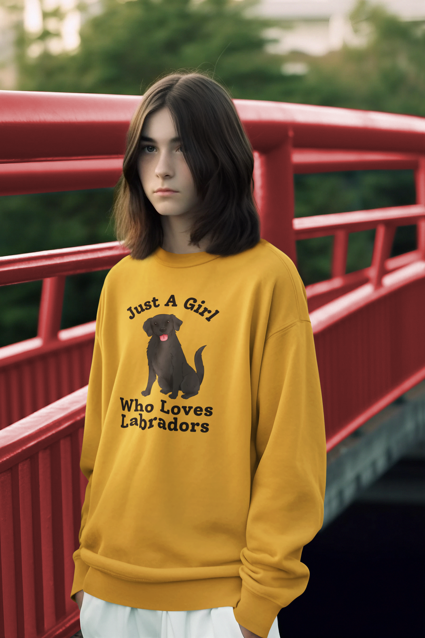 Black Labrador sweatshirt - Just a girl who loves Labradors