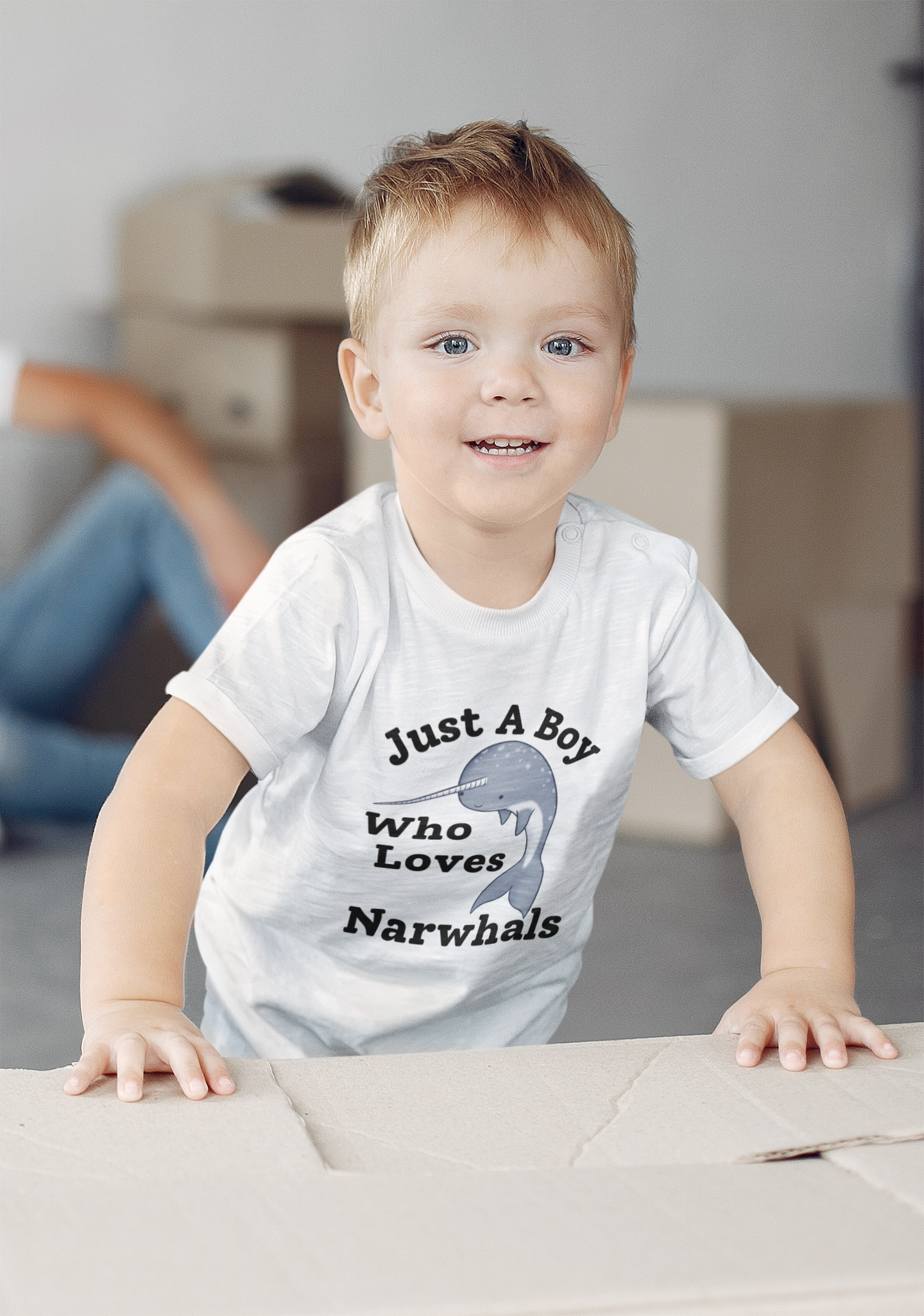 Just A Boy Who Loves Narwhals t-shirt