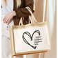 Family names heart pocket tote - Large