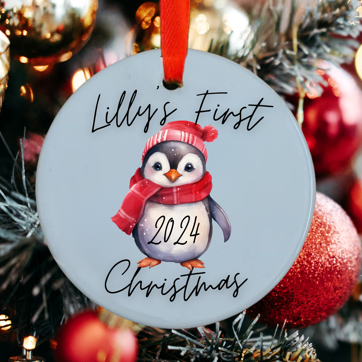 First Christmas Penguin Hanging Ornament