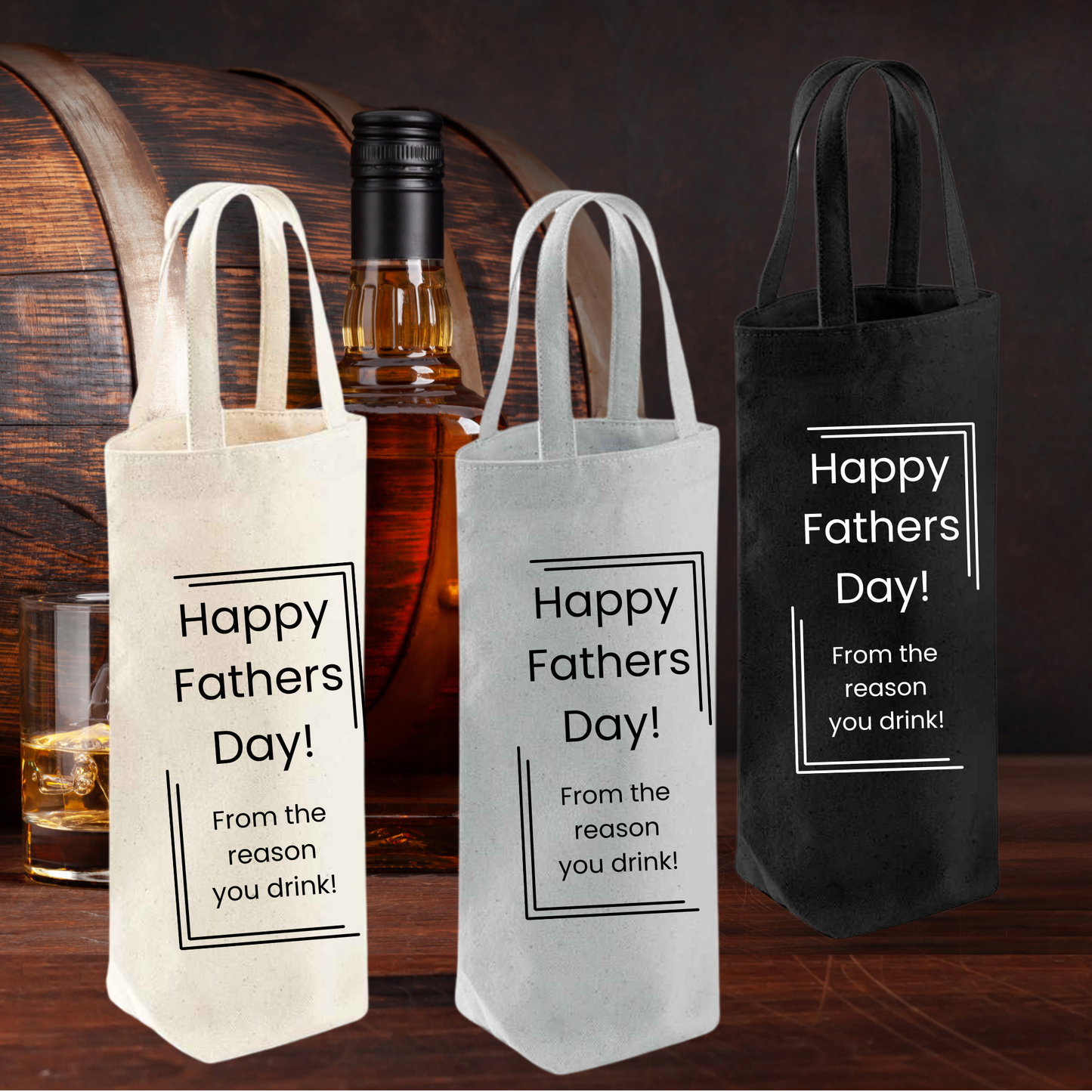 Funny Fathers Day Bottle Gift Bag