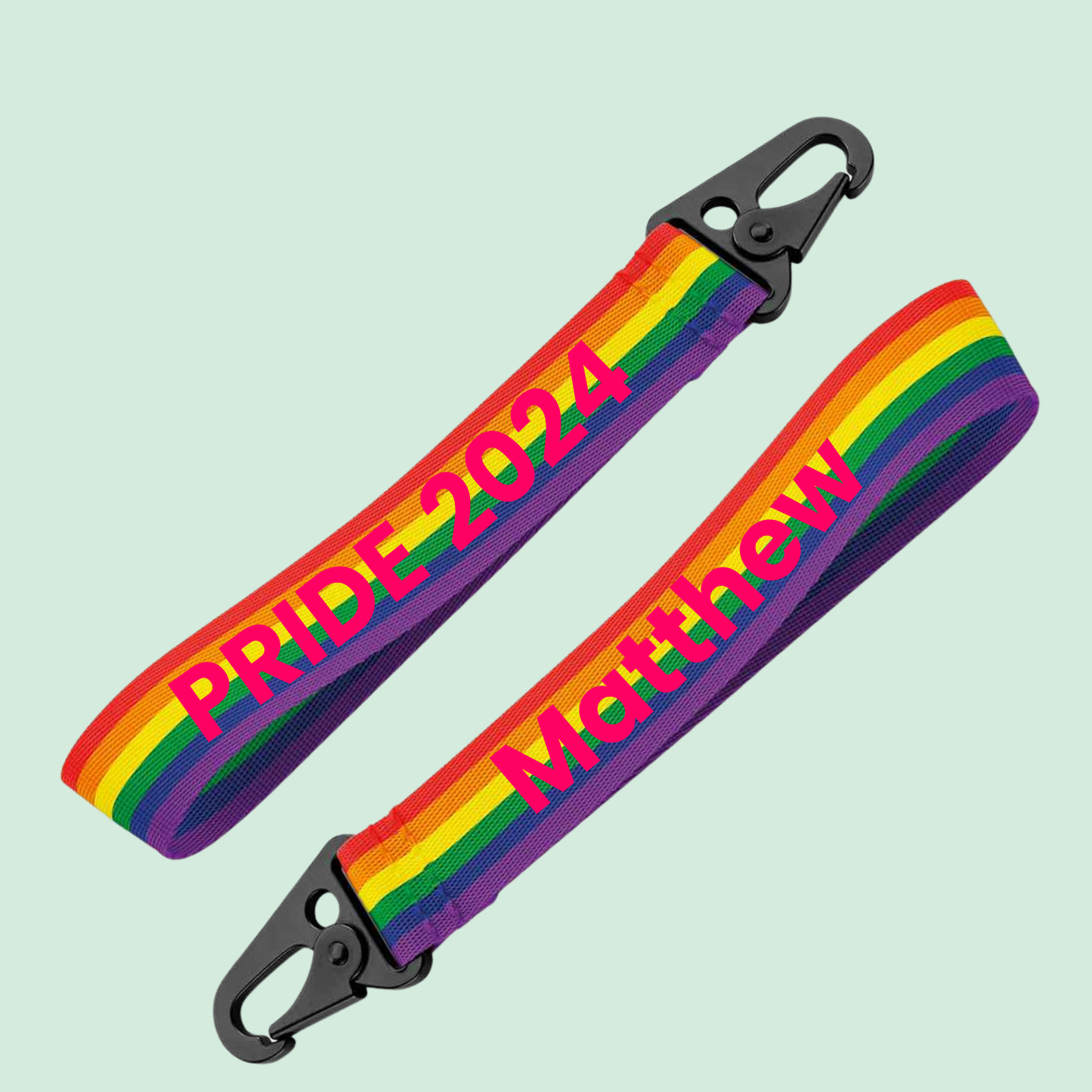 Personalised Pride Key Ring Wristlet