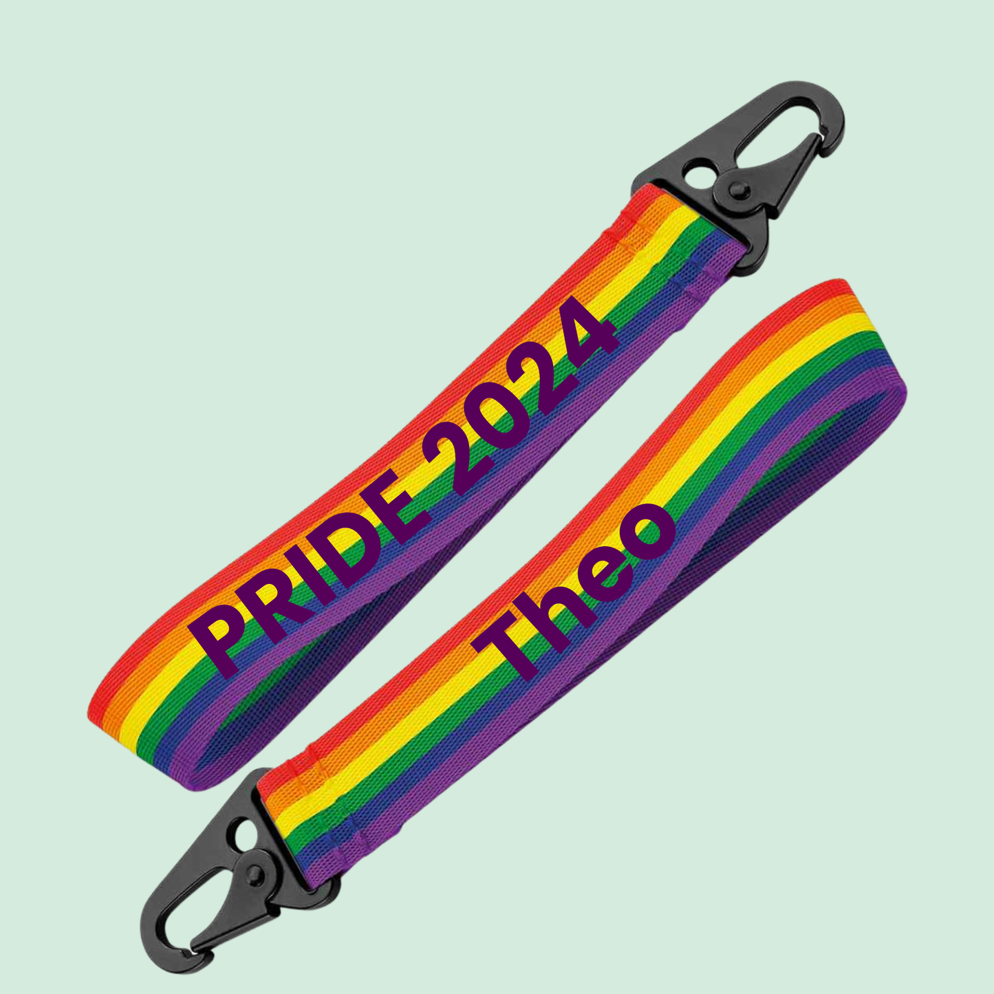 Personalised Pride Key Ring Wristlet