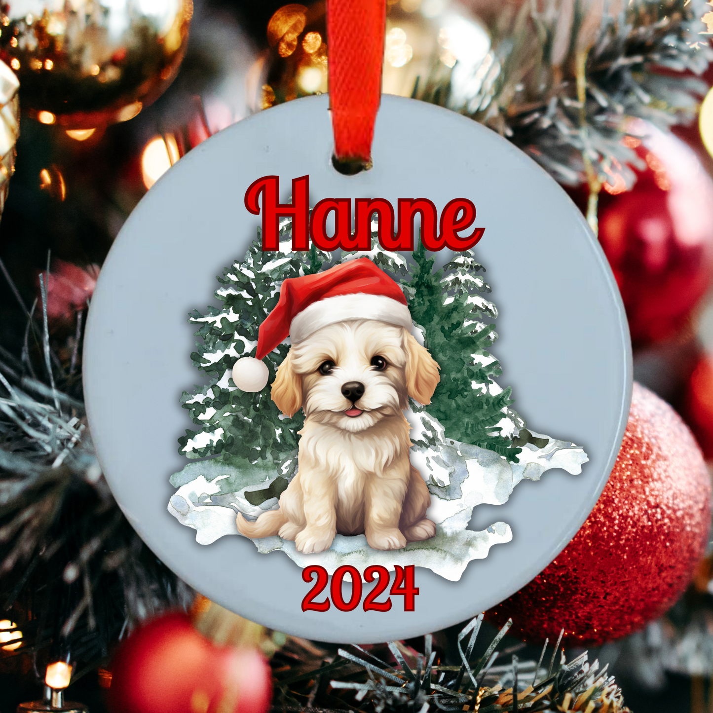 Dog Hanging Christmas Ornament