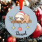 Sloth Hanging Christmas Ornament