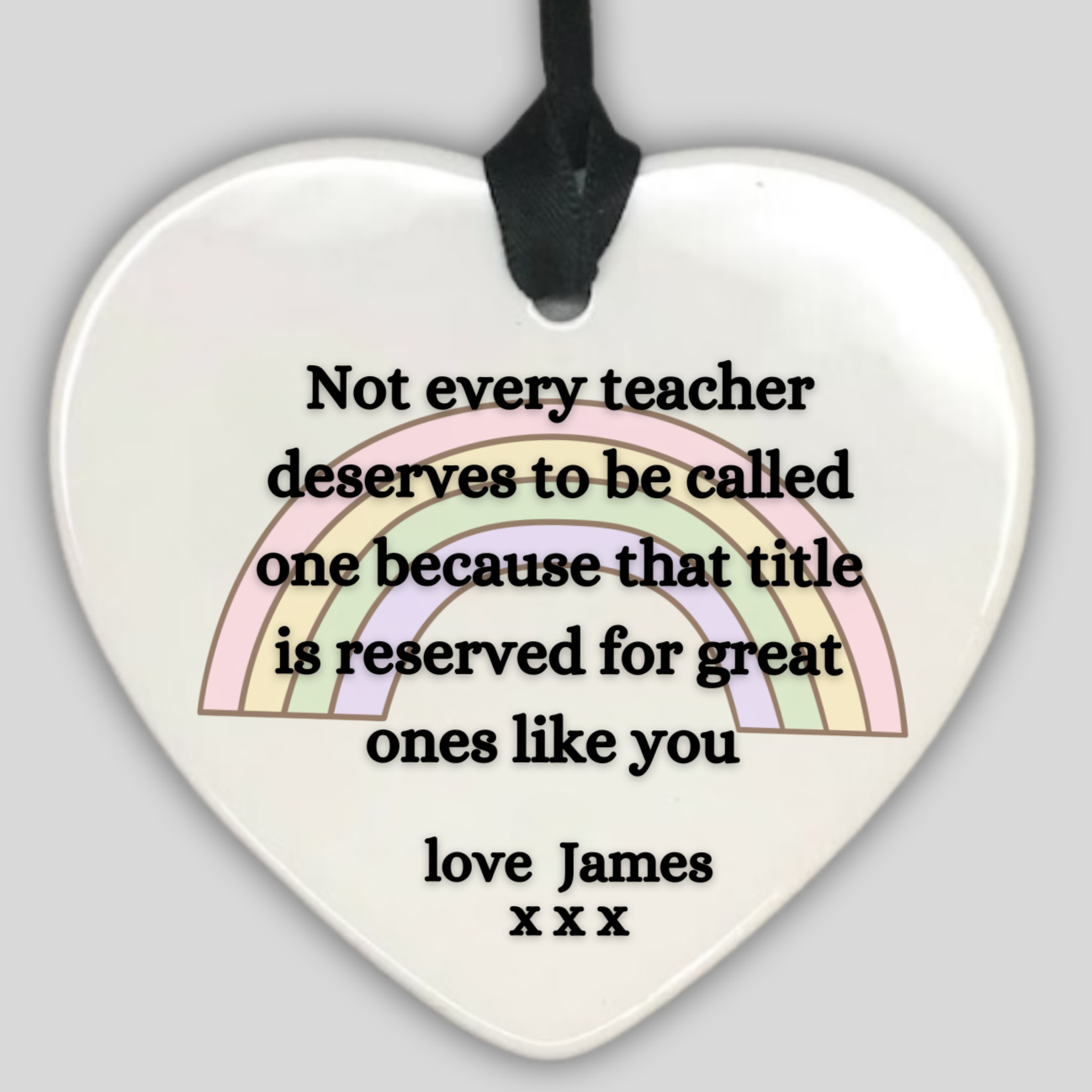 Personalised Teacher Rainbow Ornament
