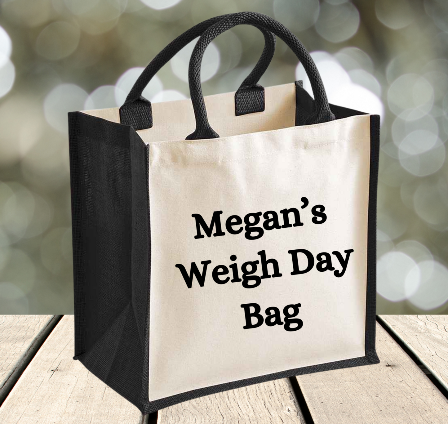 Personalised Weigh Day Bag