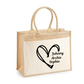 Family names heart pocket tote - Large