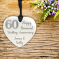 Diamond Wedding Anniversary Hanging Heart