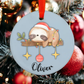 Sloth Hanging Christmas Ornament