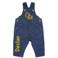 Kids denim dungarees with a digger