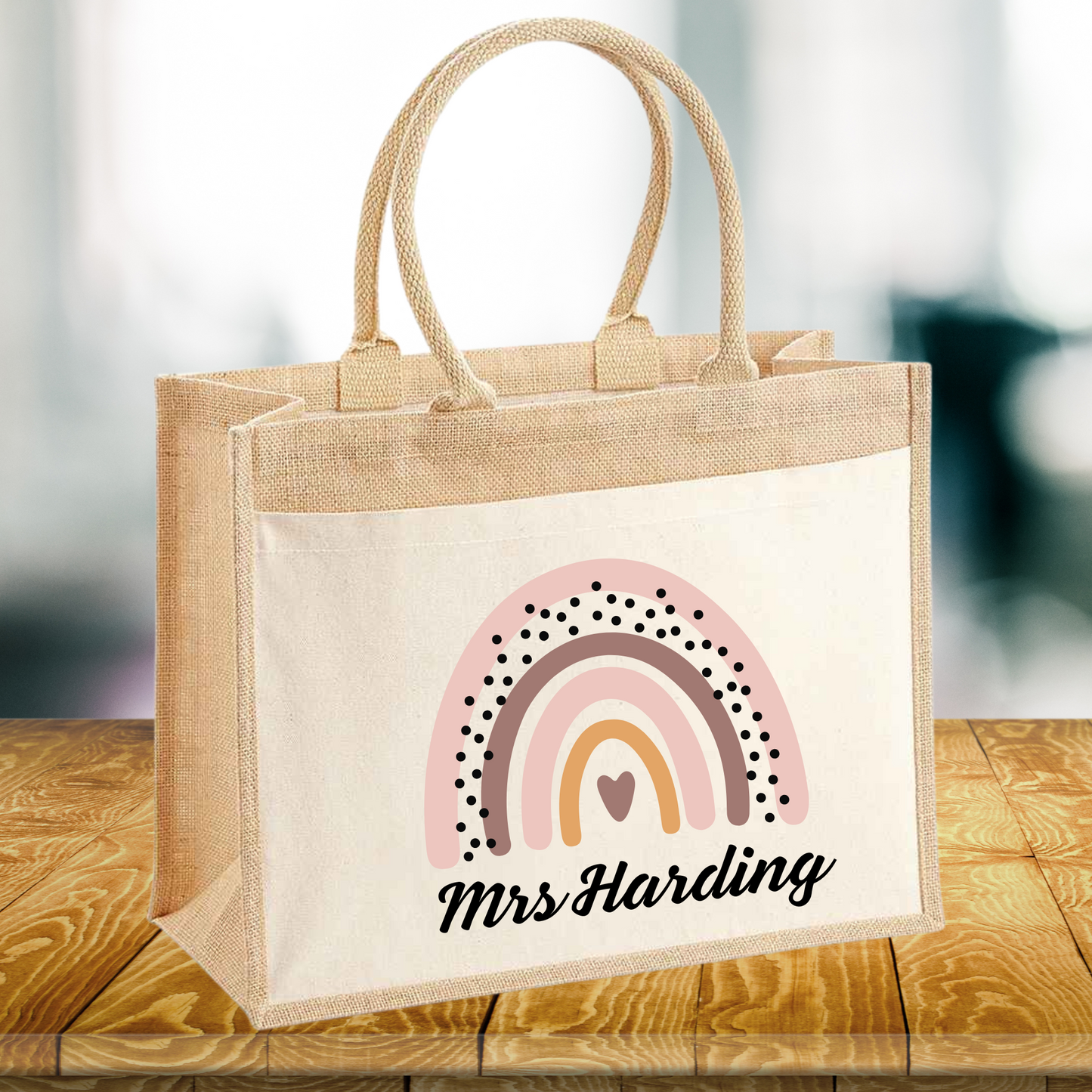 Teacher Rainbow Tote Bag