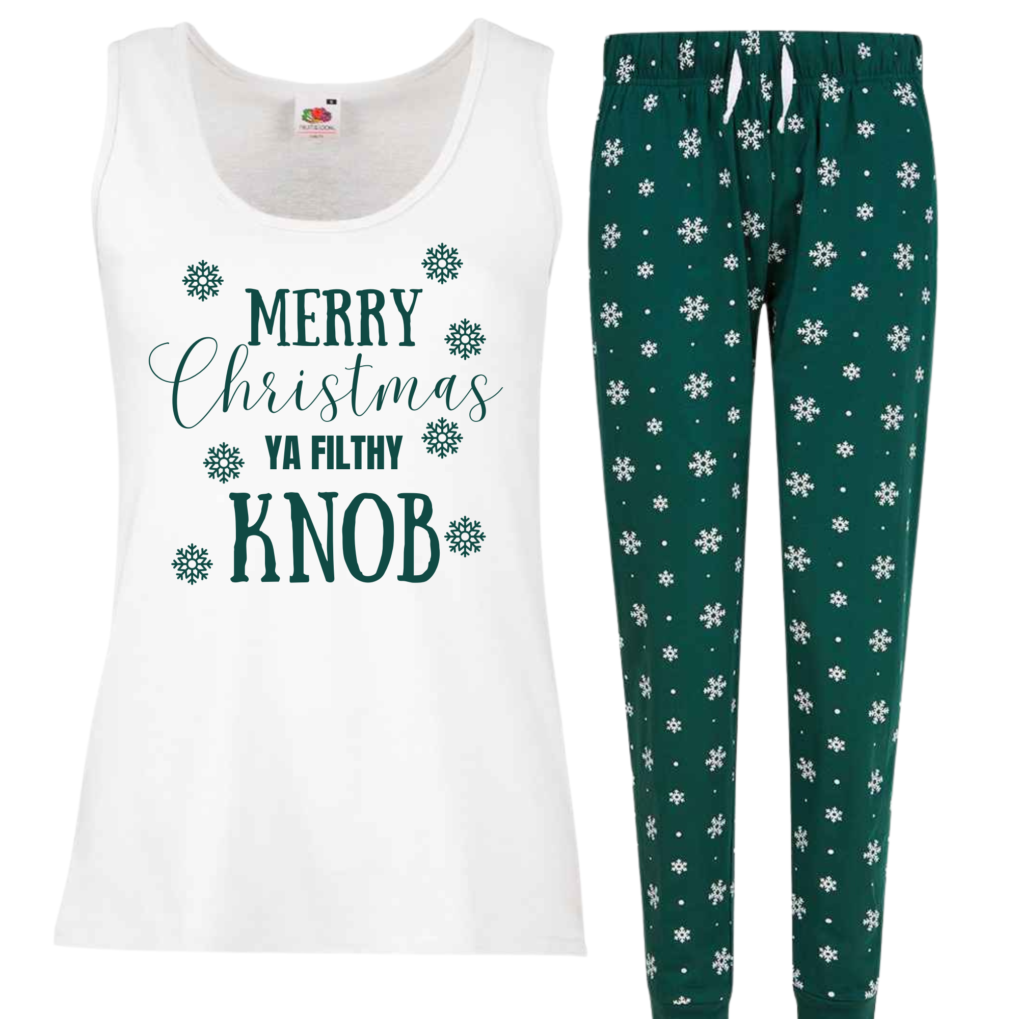 Ladies Sweary Christmas Pyjamas (K word) – Beyond Boundaries