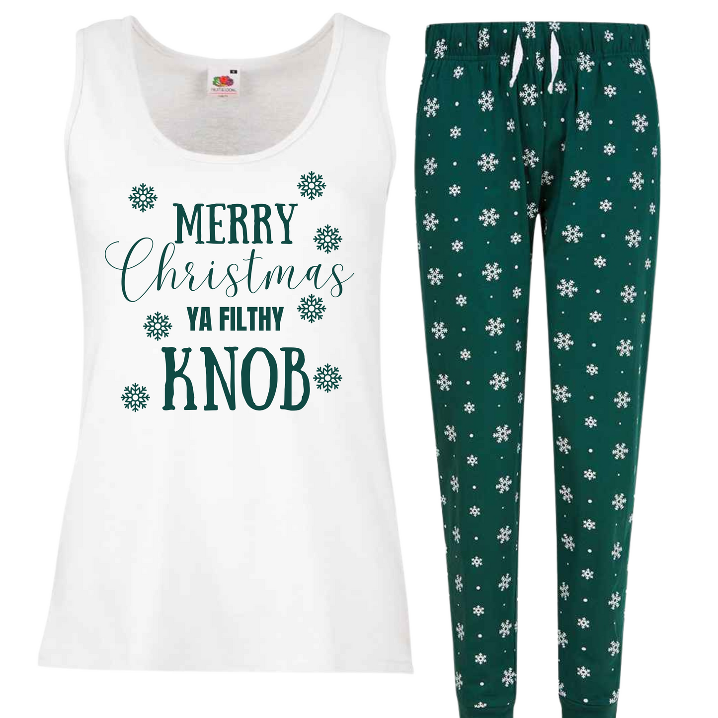 Ladies Sweary Christmas Pyjamas (K word)