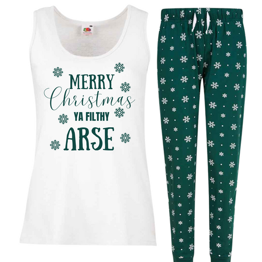 Ladies Sweary Christmas Pyjamas (A word)