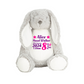 Birth Stats Keepsake Grey Rabbit