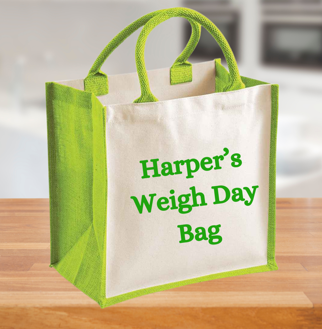 Personalised Weigh Day Bag