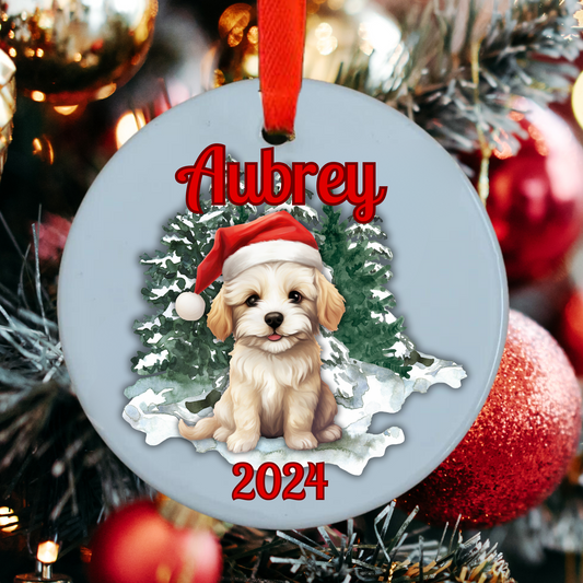 Dog Hanging Christmas Ornament