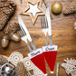 Personalised Christmas cutlery holders