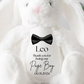 Page Boy White Rabbit With Black Bow Tie