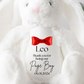 Page Boy White Rabbit With Red Bow Tie