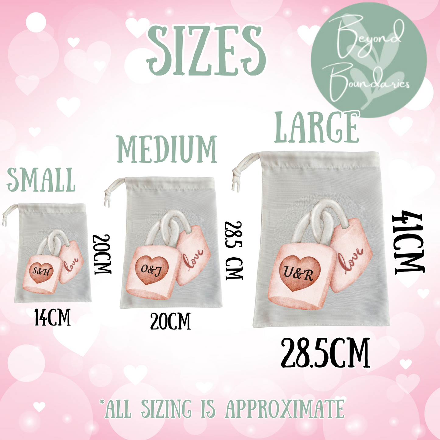 Initialled Lock Valentines Gift Bag