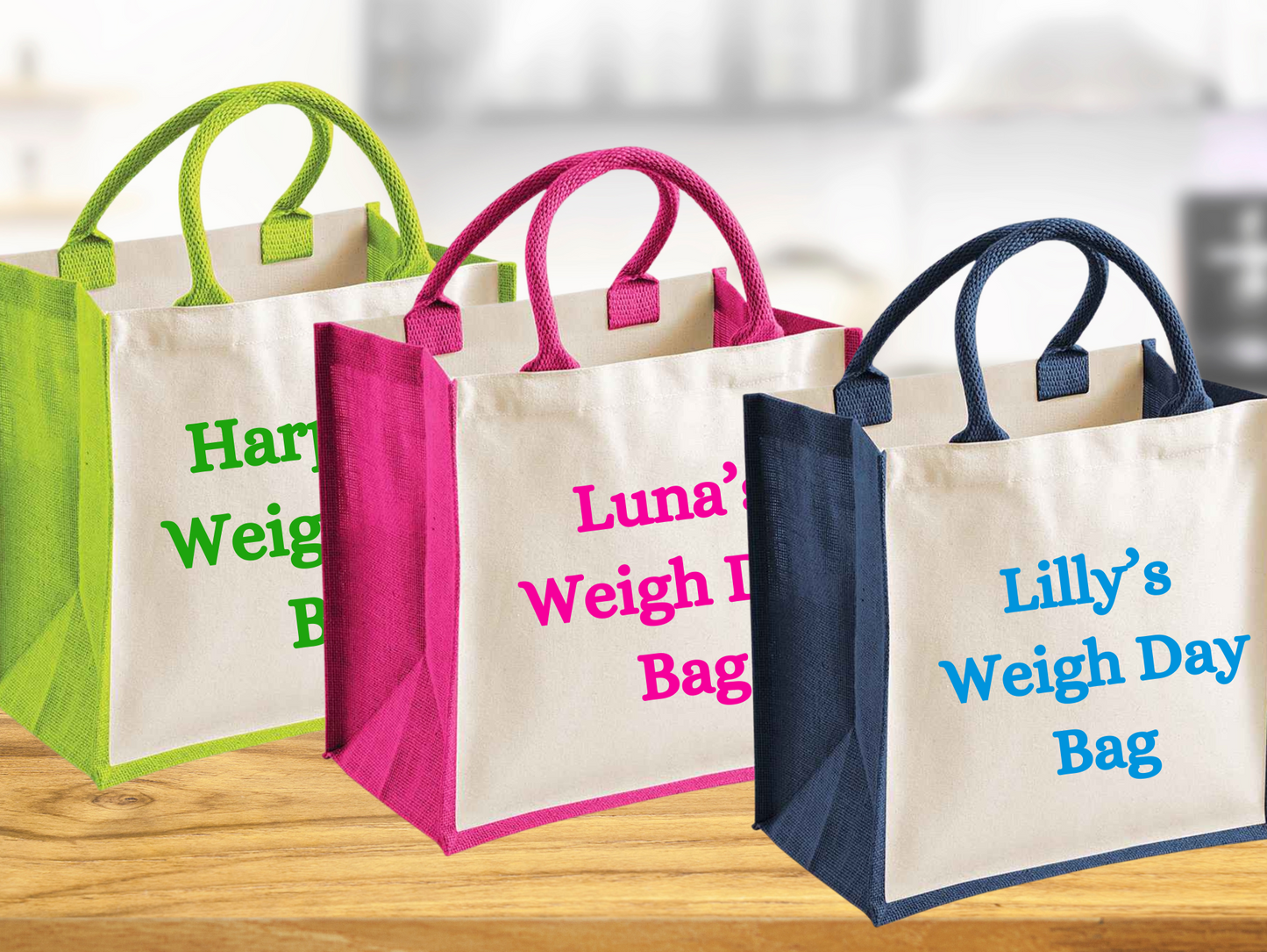 Personalised Weigh Day Bag