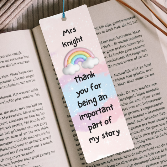 Teacher Bookmark - Rainbow