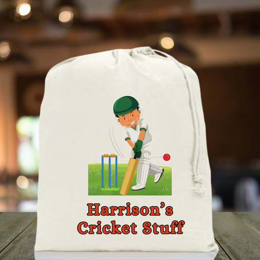 Kids Drawstring Cricket Bag