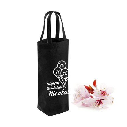 70th Birthday Gift Bag with name