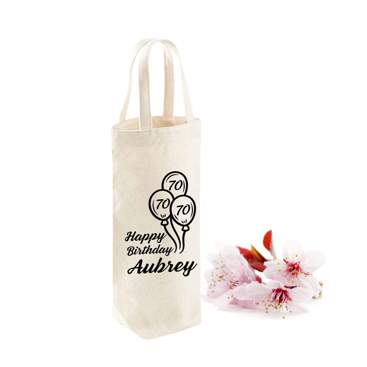 70th Birthday Gift Bag with name