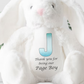 Page Boy White Rabbit With Initial