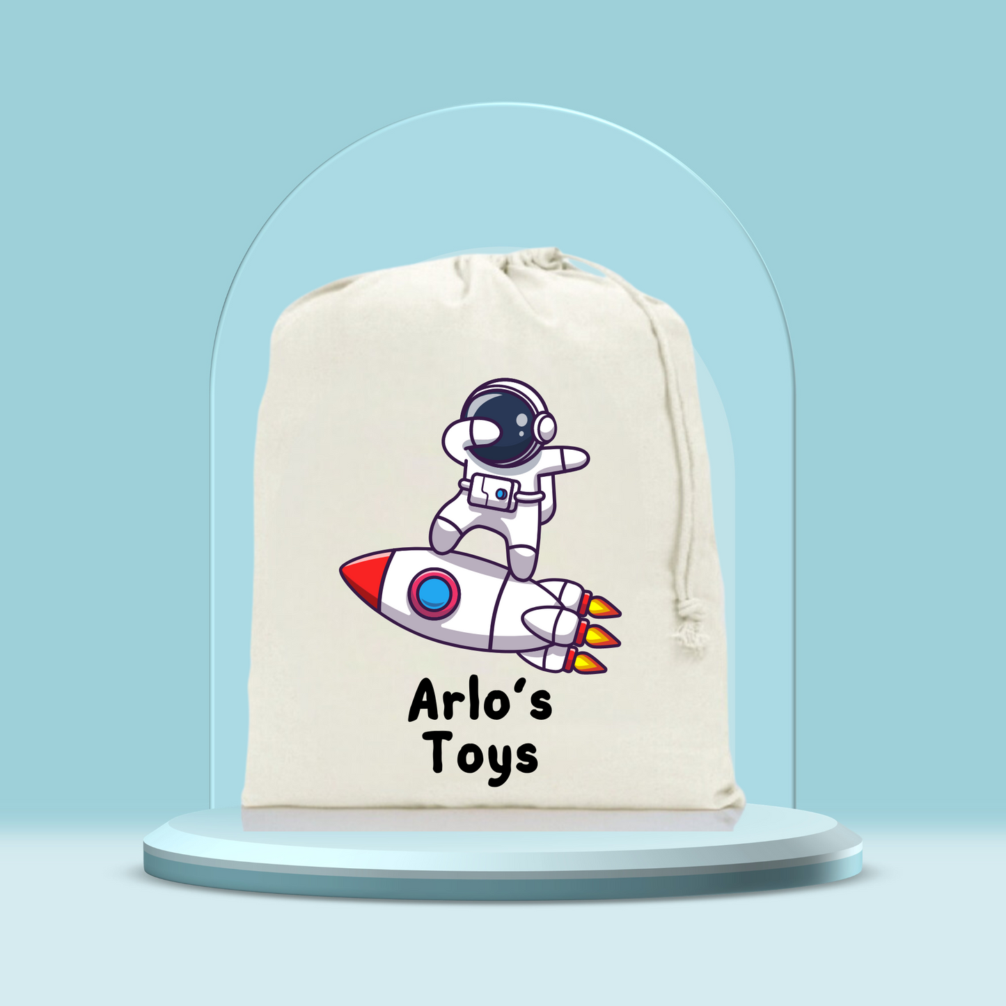 Cotton Drawstring Dabbing Astronaut Toy Bag