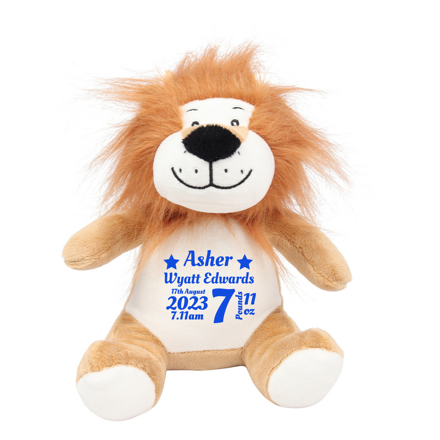 Birth Stats Keepsake Lion