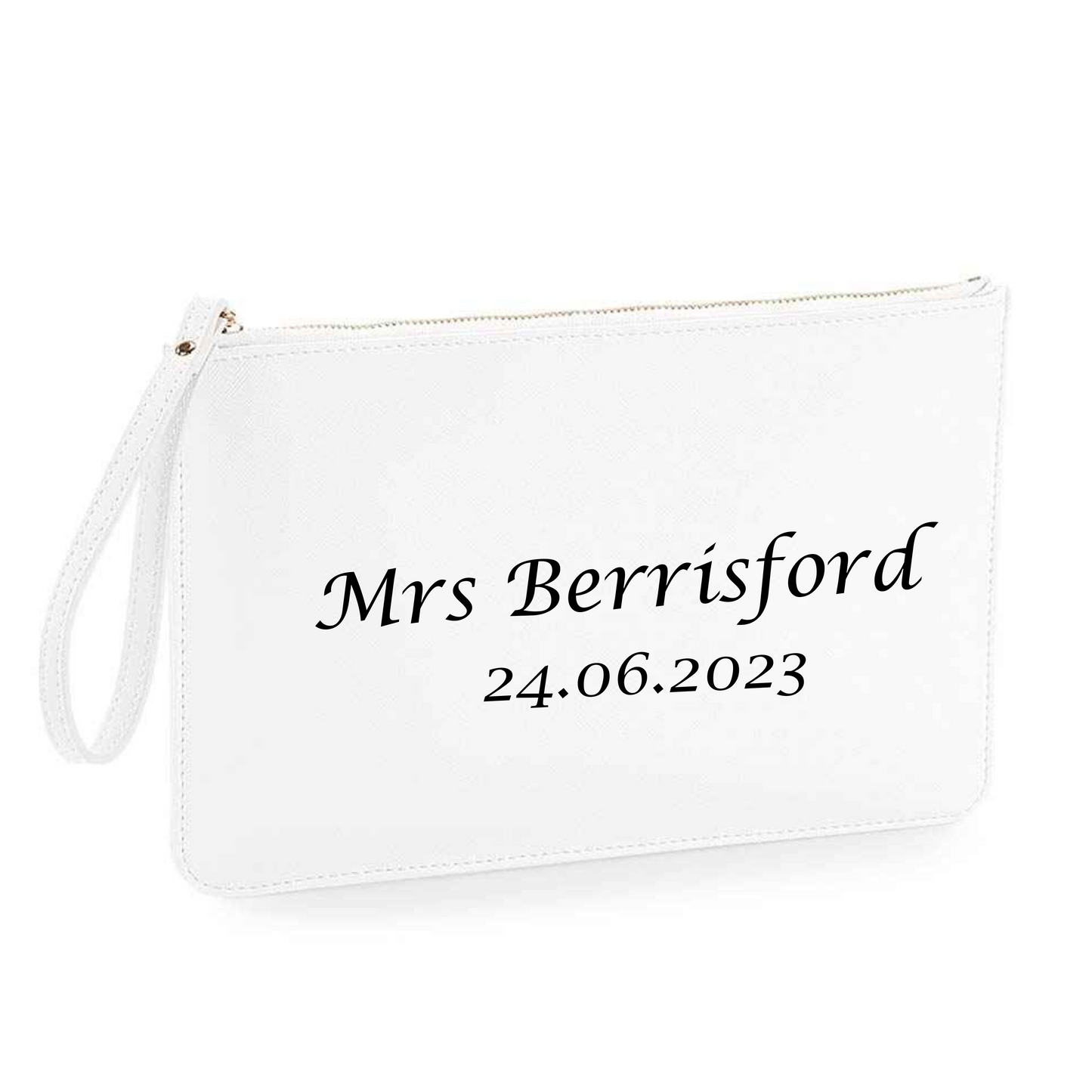 Personalised wedding accessory pouch