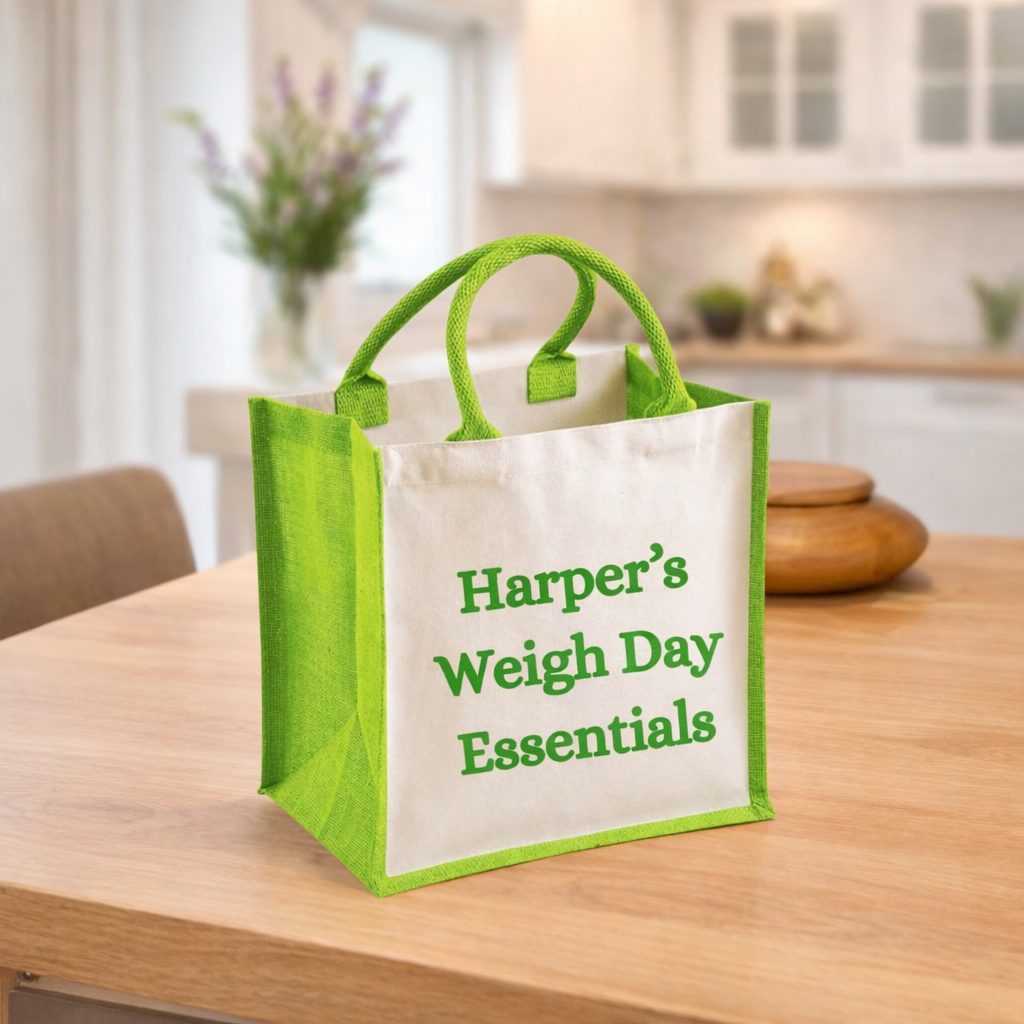 Personalised Weigh Day Essentials Bag