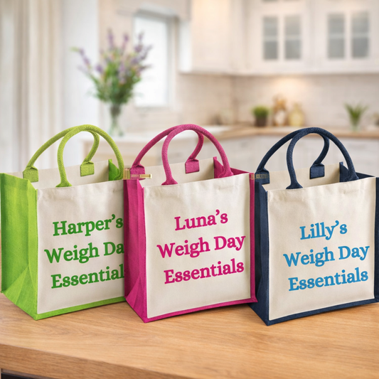 Personalised Weigh Day Essentials Bag