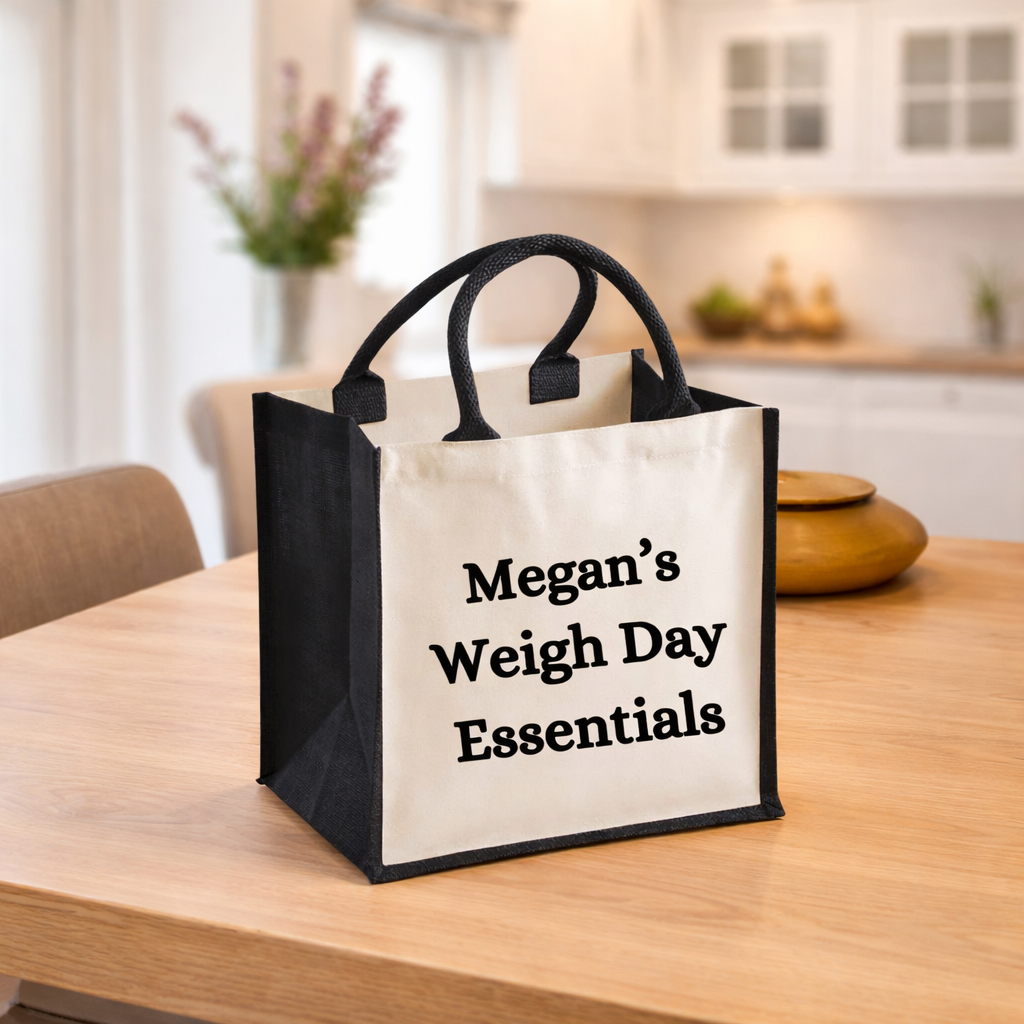 Personalised Weigh Day Essentials Bag