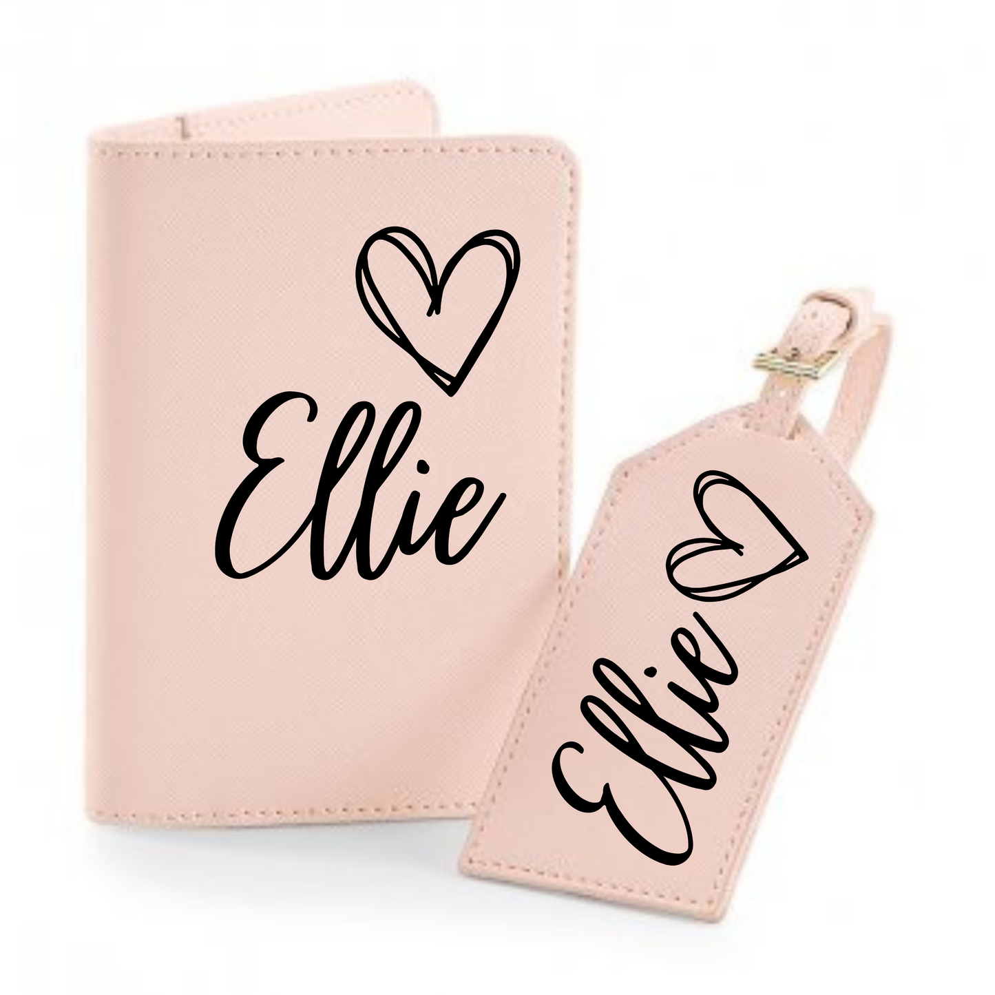 Personalised passport holder travel set