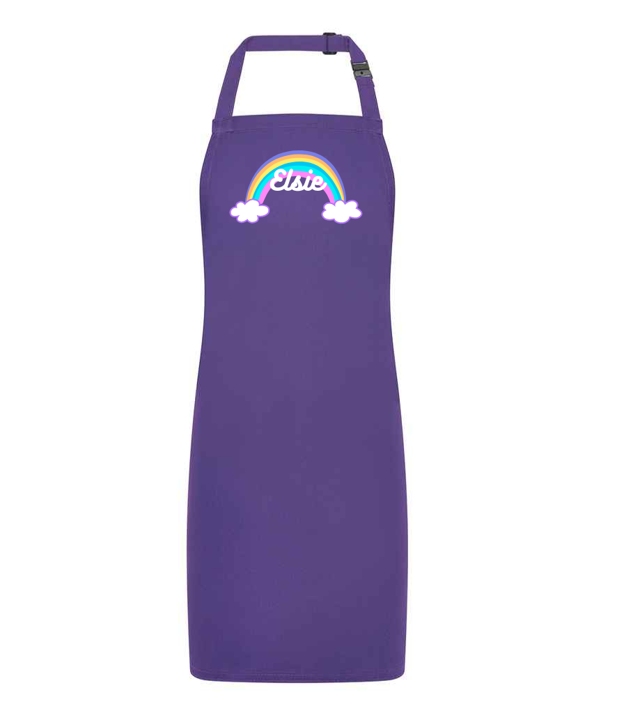 Personalised rainbow apron