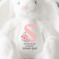 Flower Girl White Rabbit With Initial