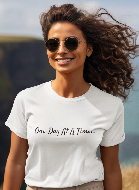 One day at a time mental health t-shirt