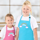 Personalised rainbow apron