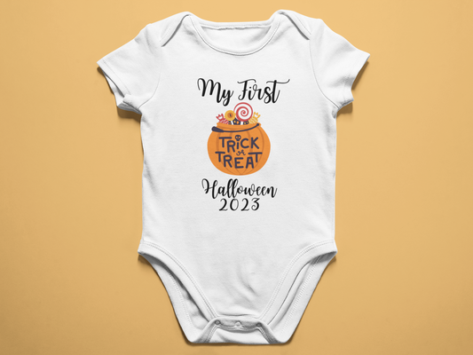 My First Halloween Baby Gro With Year