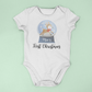 Personalised first Christmas bauble baby grow